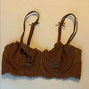 Aerie Lace Bralette in Rich Brown